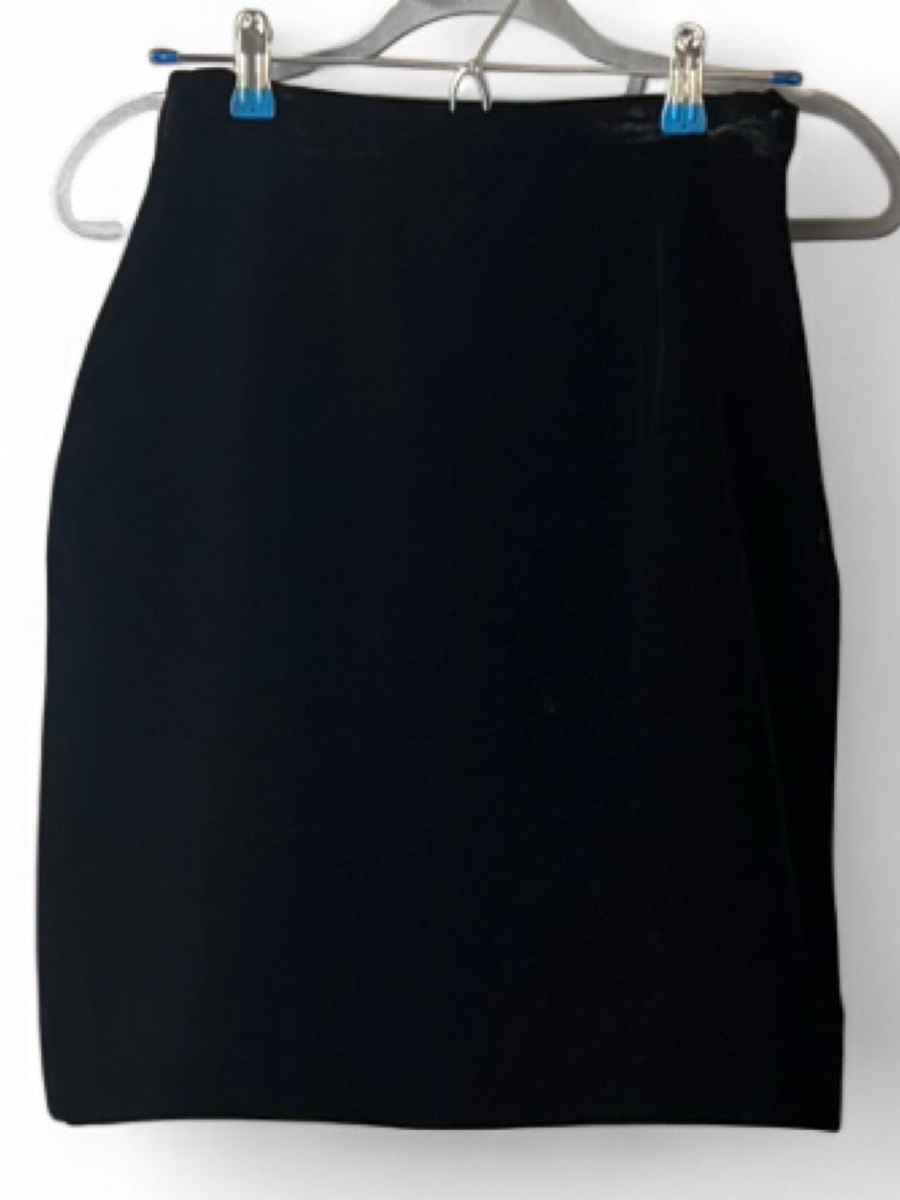 Silk Boutique Vintage Silk & Rayon Black Velvet High Waisted Fitted Size 6